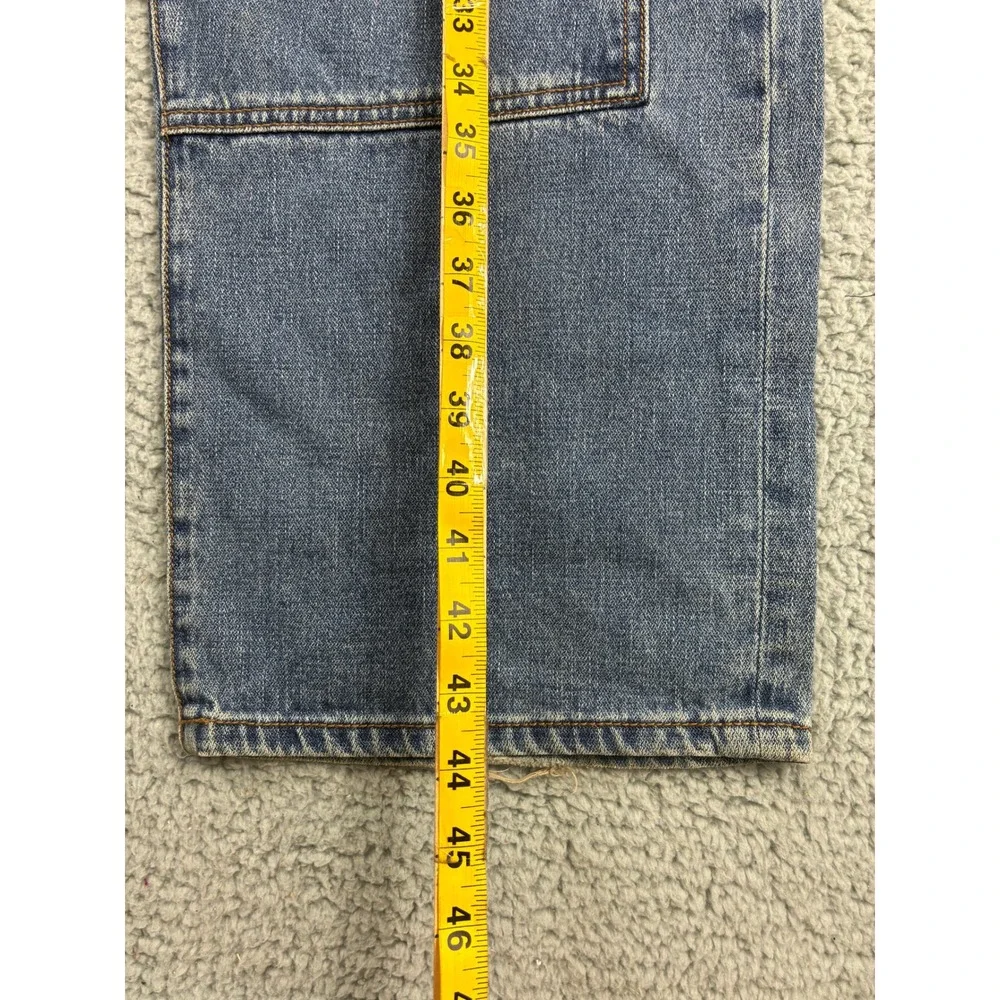 Parasuco Ergonomic Baggy Wide Leg Jeans Mens 38 Blue Y2K Vintage Denim Flawed